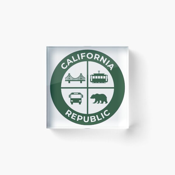 Item preview, California Republic - Thick Line Badge - White Interior - San Francisco designed and sold by CozyandBright91.