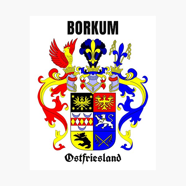 Artikelvorschau, Borkum Ostfriesland Wappen | Ostfriesland Geschenk entworfen und verkauft von Loeppt.
