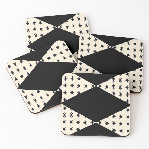 Item preview, Black Diamond Pattern on Ivory Background designed and sold by GiftsbyNaomi.