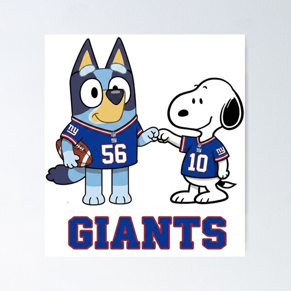 Item preview, Bluey And Snoopy New York Football Buddies designed and sold by DamianRoy88.