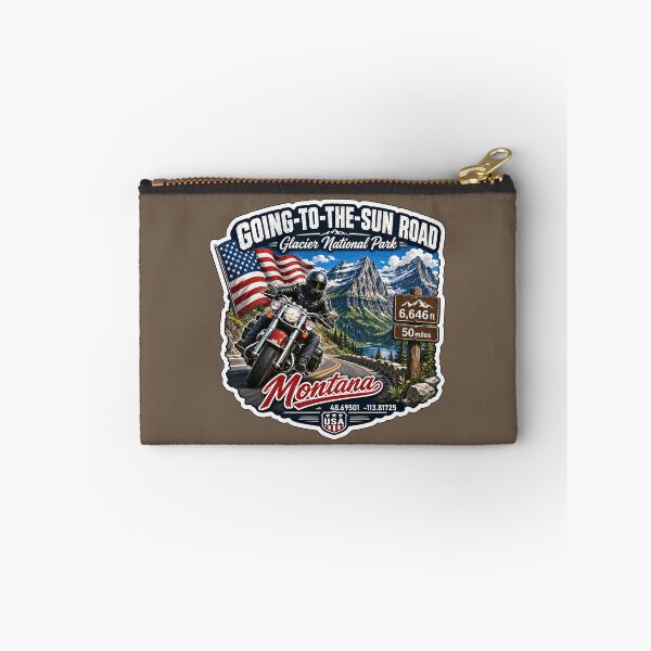 Item preview, Going-to-the-Sun Road Glacier National Park USA Motorcycle RV Car TShirt & Sticker 17 designed and sold by OuterShellUK.