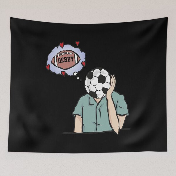 Item preview, Soccer Ball Head Dreaming Of Football Derby designed and sold by LANCELIAMS.