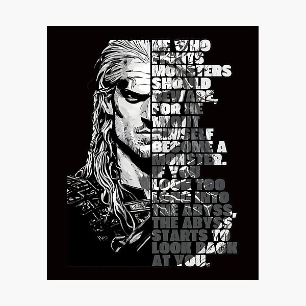 Item preview, Witcher Style Portrait Quote designed and sold by PowellMark1234.