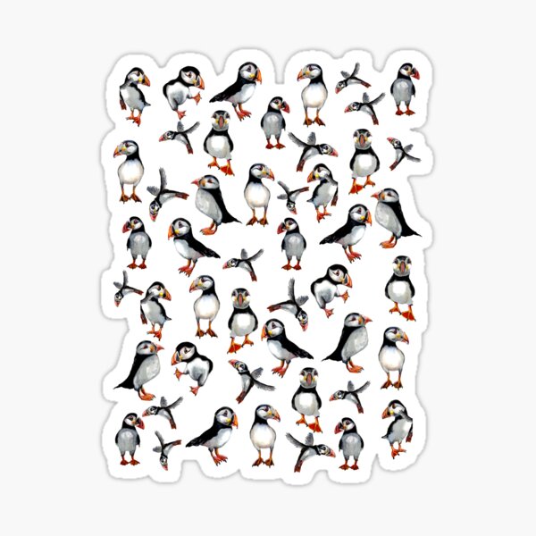 Item preview, Puffins Pattern designed and sold by miarsmoller.