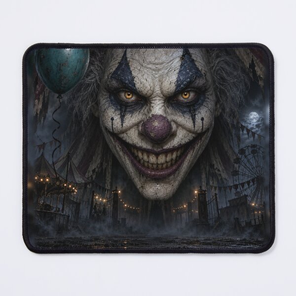 Item preview, Creepy Clown Horror Backdrop – Haunted Carnival Halloween Decor designed and sold by TXLou.