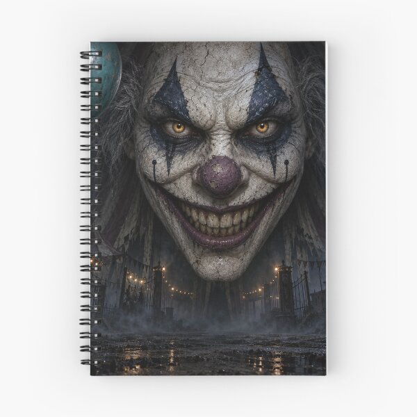 Item preview, Creepy Clown Horror Backdrop – Haunted Carnival Halloween Decor designed and sold by TXLou.