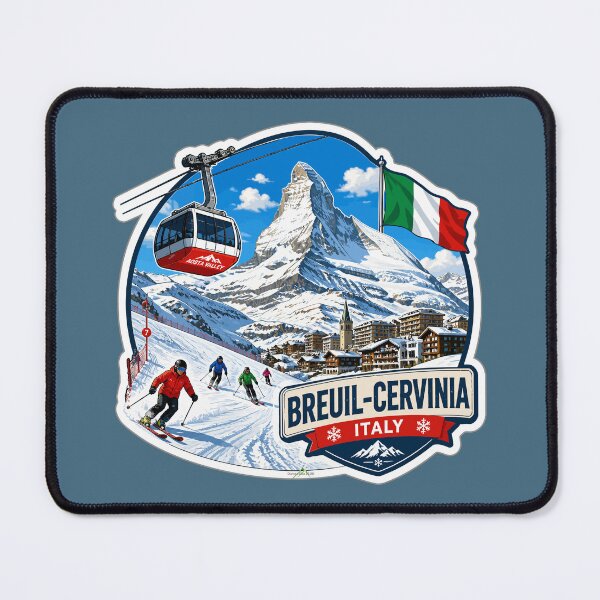 Item preview, Cervinia Italy Italia Ski Skiing Italian Alps Sticker TShirt 07 designed and sold by OuterShellUK.