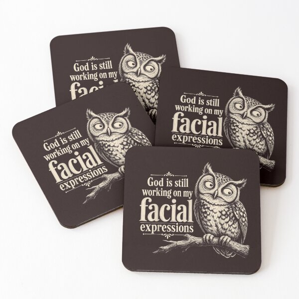Item preview, God is Still Working On My Facial Expressions Christian Owl designed and sold by JolinChinn.
