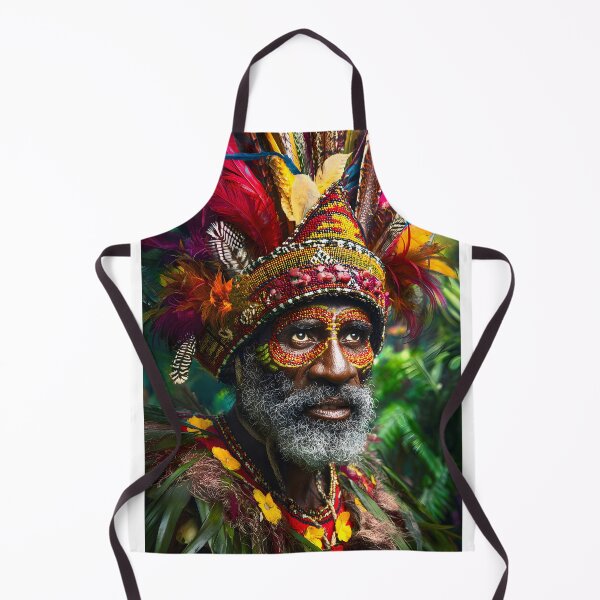 Item preview, Vibrant Portrait of a Tribal Leader in Nature designed and sold by Artessie.