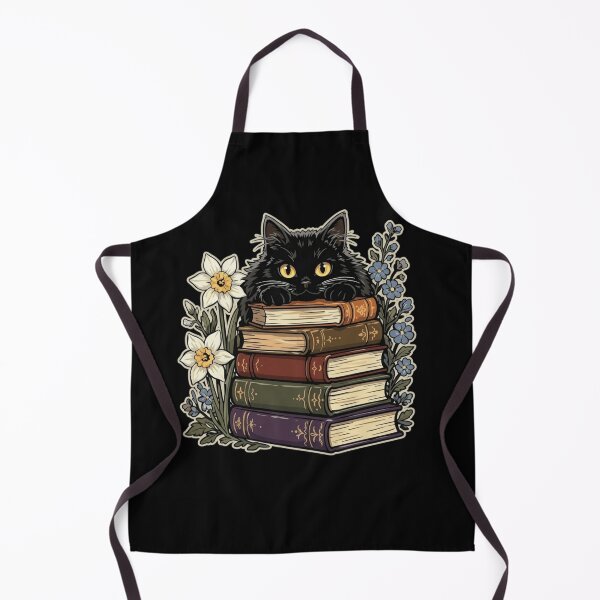 Item preview, Black Cat On Books Vintage Cottagecore Book Lover designed and sold by haitrieuic96.