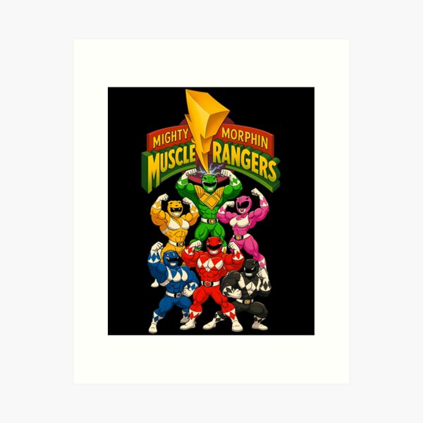 Item preview, Mighty Morphin Muscle Rangers – Flexin' Through the Muscle Grid! Meme designed and sold by Krishmarakris.