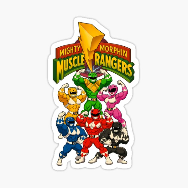 Item preview, Mighty Morphin Muscle Rangers – Flexin' Through the Muscle Grid! Meme designed and sold by Krishmarakris.