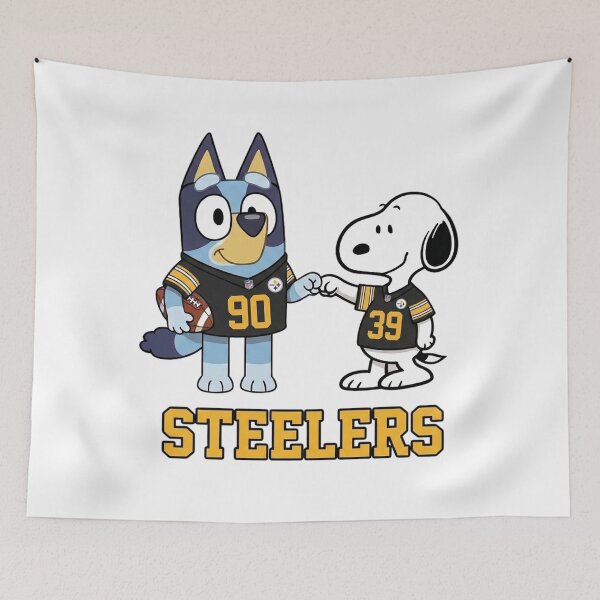 Item preview, Bluey And Snoopy Pittsburgh Football Buddies designed and sold by DamianRoy88.