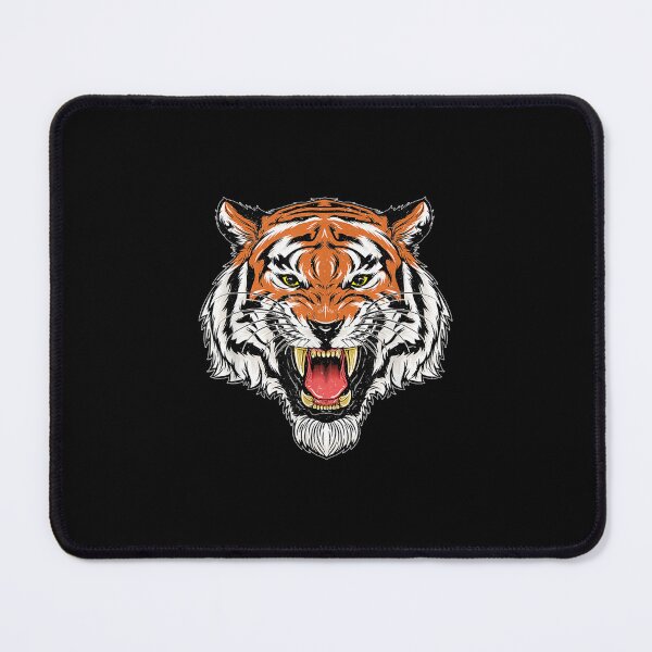 Item preview, Growling Bengal Tiger Face – Retro Vintage Wild Cat designed and sold by ObukiLantara.