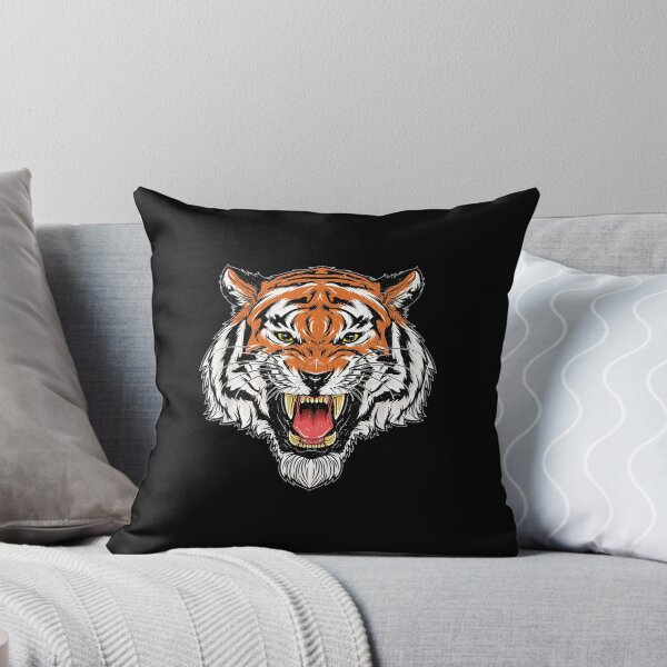 Item preview, Growling Bengal Tiger Face – Retro Vintage Wild Cat  designed and sold by ObukiLantara.