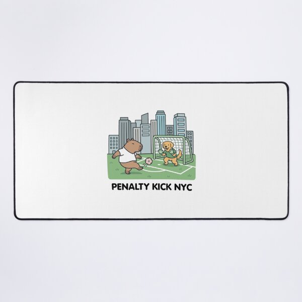 Item preview, Penalty Kick NYC Capybara Soccer designed and sold by LANCELIAMS.