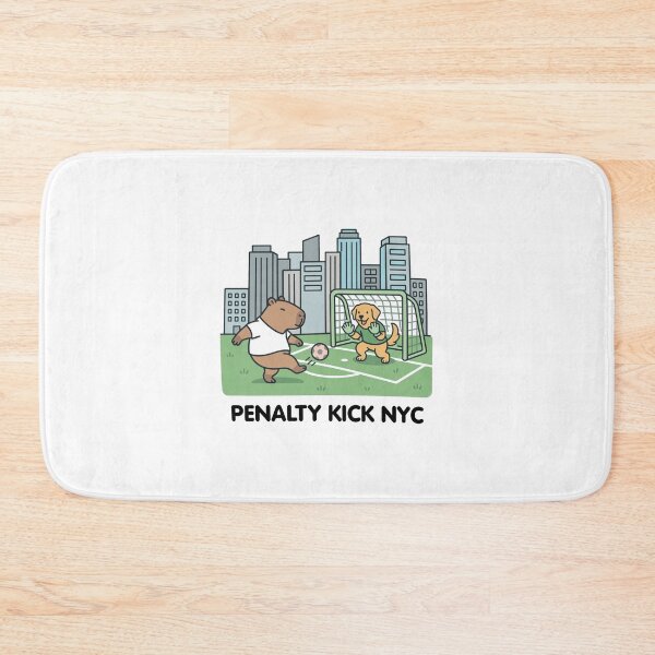 Item preview, Penalty Kick NYC Capybara Soccer designed and sold by LANCELIAMS.