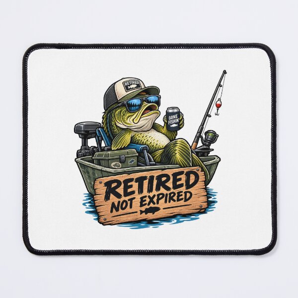 Item preview, Retired Fisherman Fishing Humor Bass Angler Gift designed and sold by w1ckerman.