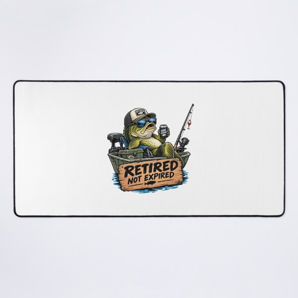 Item preview, Retired Fisherman Fishing Humor Bass Angler Gift designed and sold by w1ckerman.