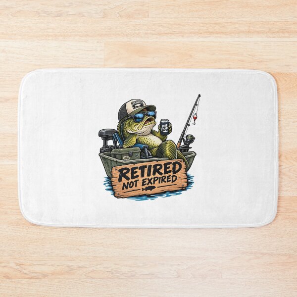 Item preview, Retired Fisherman Fishing Humor Bass Angler Gift designed and sold by w1ckerman.