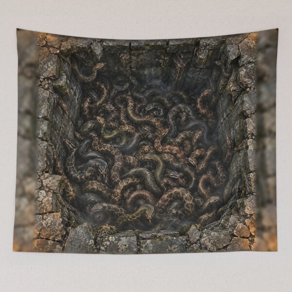 Item preview, Snake Pit Horror Backdrop – Creepy Halloween Reptile Floor Illusion designed and sold by TXLou.