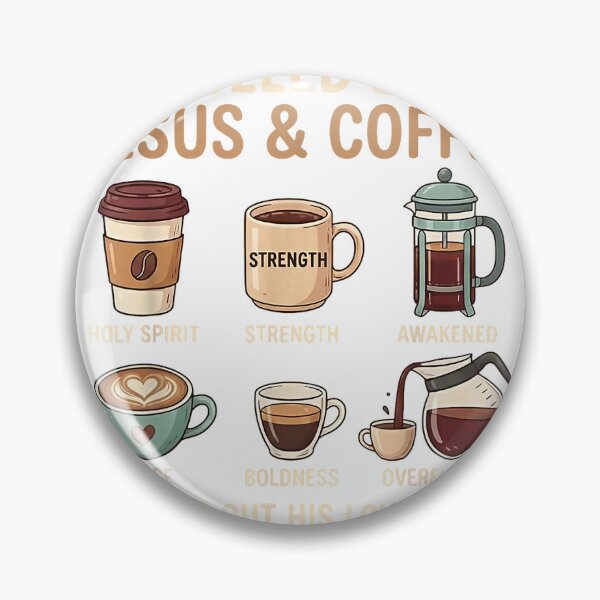 Item preview, Fueled by Jesus & Coffee Pouring Out His Love Daily T-Shirt designed and sold by gidget-gadget.