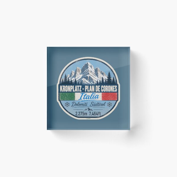 Item preview, Kronplatz Dolomites Italy Italia Ski Skiing Sticker TShirt 02 designed and sold by OuterShellUK.