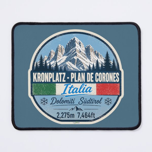 Item preview, Kronplatz Dolomites Italy Italia Ski Skiing Sticker TShirt 02 designed and sold by OuterShellUK.