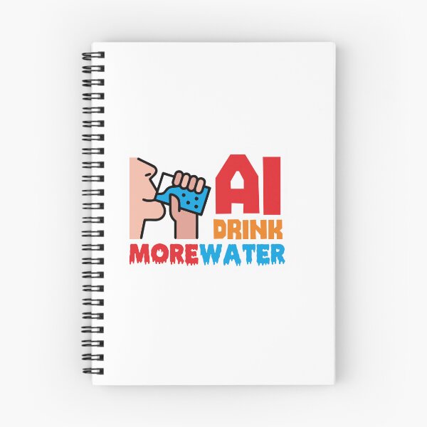 Item preview, AI DRINK MORE WATER - STICKER, AI, IT, INFORMATIVE, TYPOGRAPHY, WARN, CARE designed and sold by 440CREATIVES.