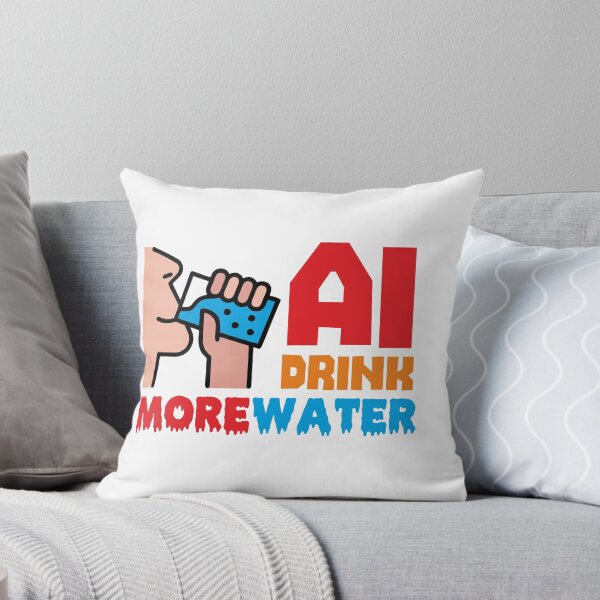 Item preview, AI DRINK MORE WATER - STICKER, AI, IT, INFORMATIVE, TYPOGRAPHY, WARN, CARE designed and sold by 440CREATIVES.