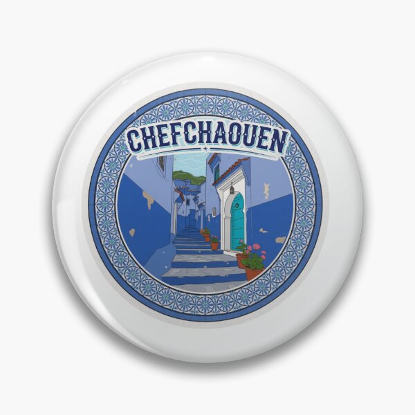 Aperçu de l'œuvre Autocollant Ville Bleue de Chefchaouen créée et vendue par Imaginarium of Chaos falcon88 .