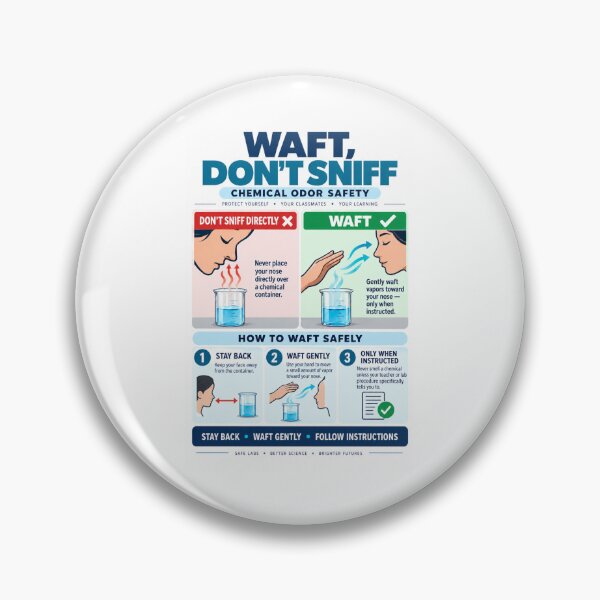 Item preview, Waft, Don’t Sniff | Chemical Odor & Chemistry Lab Safety Poster designed and sold by astersgraphics.