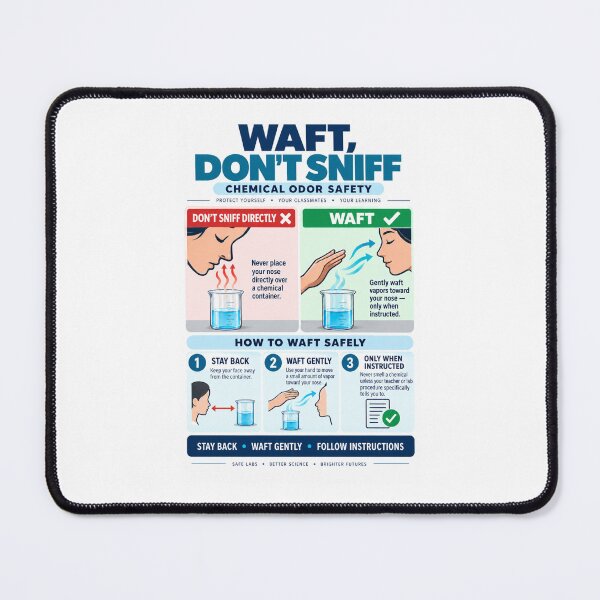 Item preview, Waft, Don’t Sniff | Chemical Odor & Chemistry Lab Safety Poster designed and sold by astersgraphics.