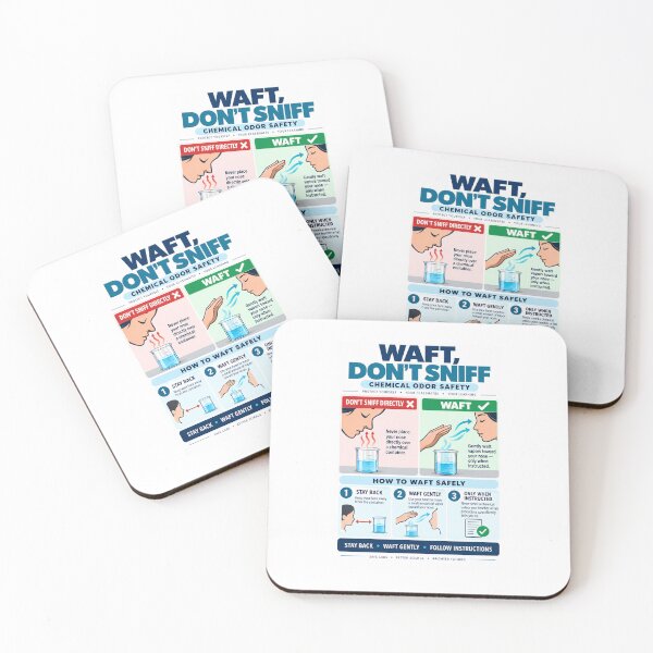 Item preview, Waft, Don’t Sniff | Chemical Odor & Chemistry Lab Safety Poster designed and sold by astersgraphics.