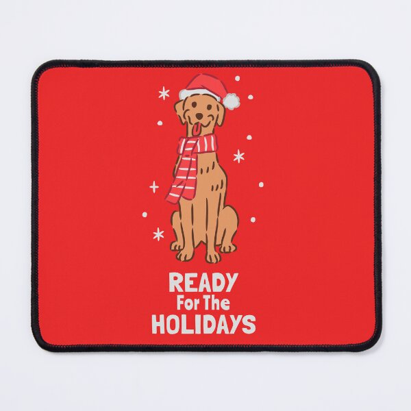 Item preview, Golden Retriever Dog sitting in Santa Hat and Winter Scarf designed and sold by monkik.