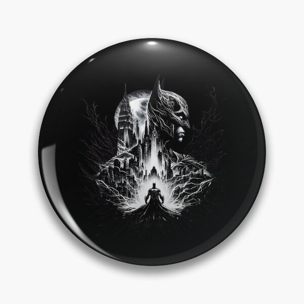 Item preview, Dark Superhero City Silhouette Night Sky Moon designed and sold by MillicentCouder.