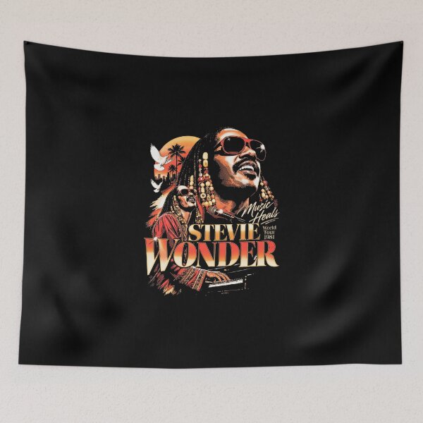 Artikelvorschau, Stevie Wonder Musik 1981 Welttournee entworfen und verkauft von jentochicken.