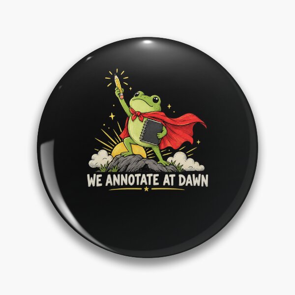 Item preview, We Annotate At Dawn Cute Frog Superhero Bookworm Reader Design designed and sold by AnimeSH9.