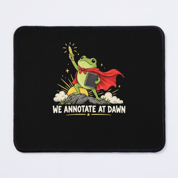 Item preview, We Annotate At Dawn Cute Frog Superhero Bookworm Reader Design designed and sold by AnimeSH9.