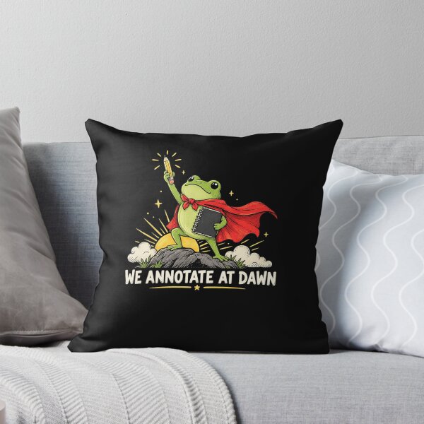 Item preview, We Annotate At Dawn Cute Frog Superhero Bookworm Reader Design designed and sold by AnimeSH9.