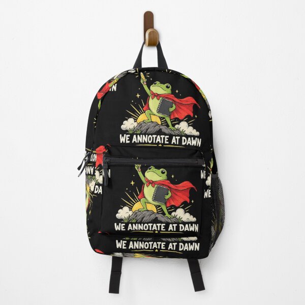 Item preview, We Annotate At Dawn Cute Frog Superhero Bookworm Reader Design designed and sold by AnimeSH9.