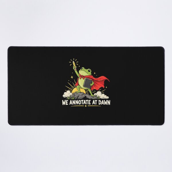 Item preview, We Annotate At Dawn Cute Frog Superhero Bookworm Reader Design designed and sold by AnimeSH9.