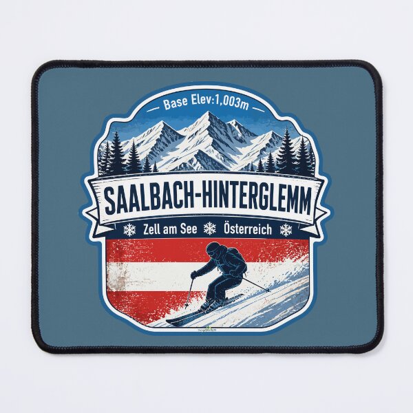 Item preview, Saalbach Hinterglemm Austria Alps Skiing Sticker TShirt 04 designed and sold by OuterShellUK.