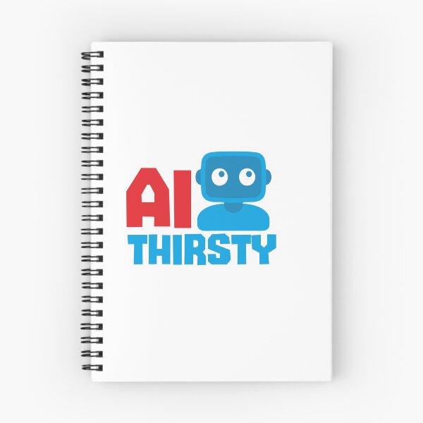 Item preview, AI THIRSTY - STICKER, AI, IT, INFORMATIVE, TYPOGRAPHY, WARN, CARE designed and sold by 440CREATIVES.