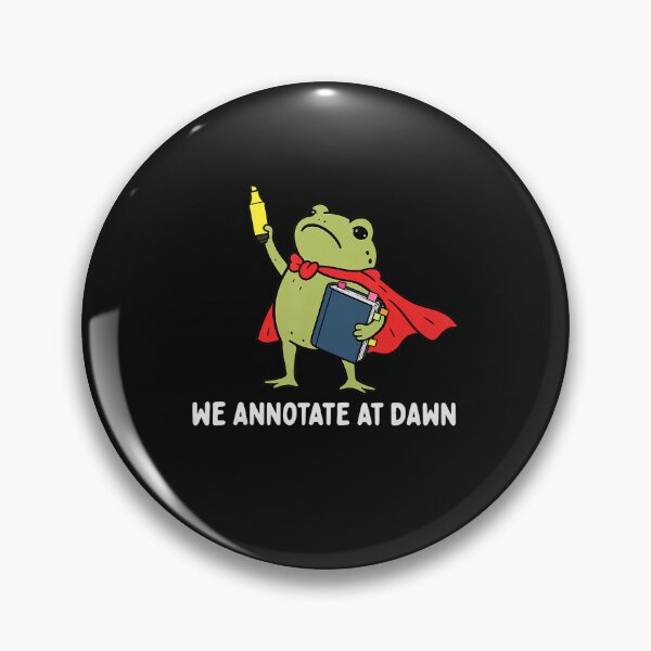 Item preview, We Annotate At Dawn Cute Frog Superhero Bookworm Reader Design designed and sold by AnimeSH9.