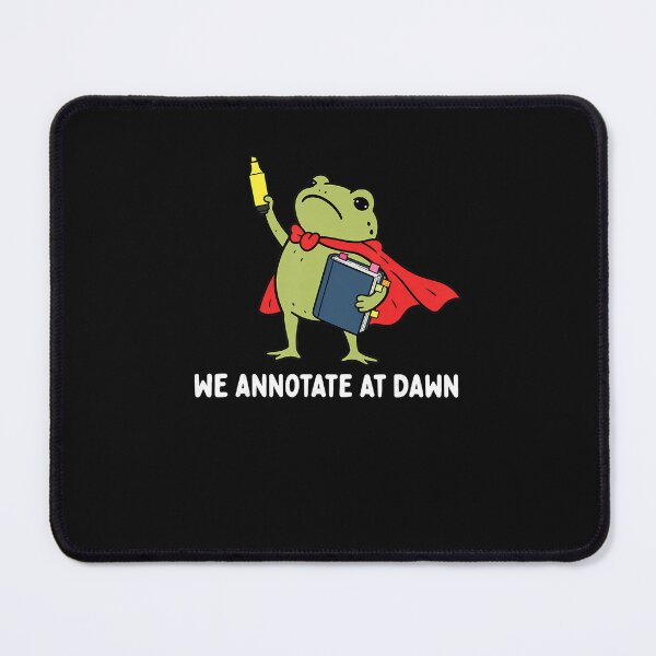 Item preview, We Annotate At Dawn Cute Frog Superhero Bookworm Reader Design designed and sold by AnimeSH9.