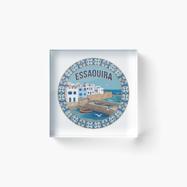 Item preview, Essaouira Harbor Morocco Sticker designed and sold by Imaginarium of Chaos falcon88 .