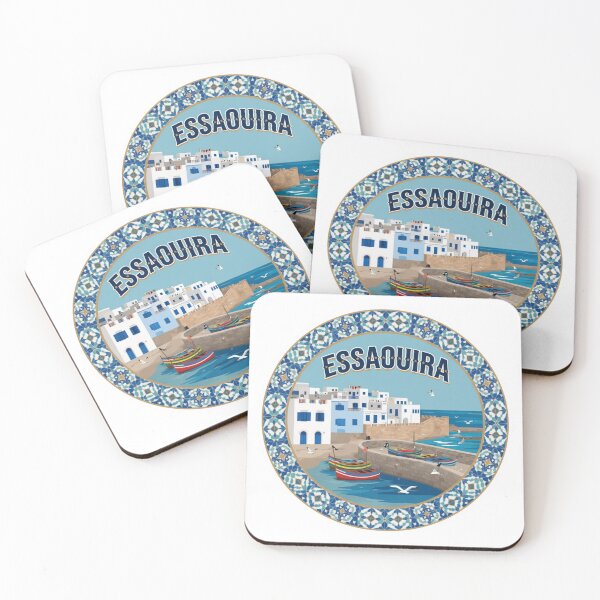 Item preview, Essaouira Harbor Morocco Sticker designed and sold by Imaginarium of Chaos falcon88 .
