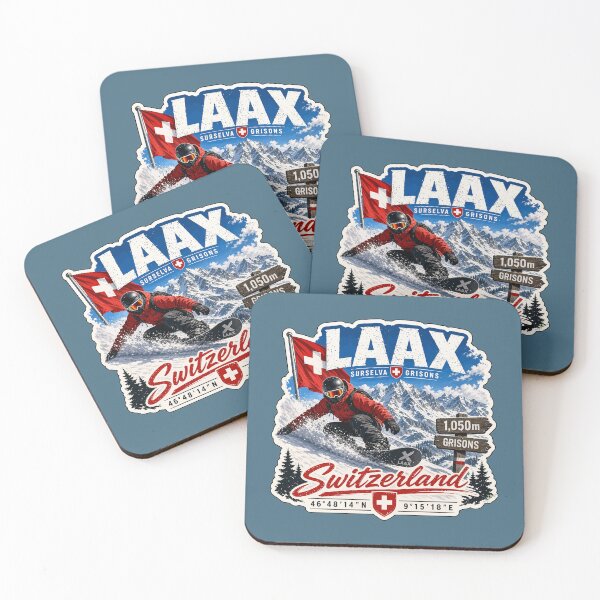 Item preview, Laax Ski Switzerland Snowboarding Skiing Alps Sticker TShirt 07 designed and sold by OuterShellUK.