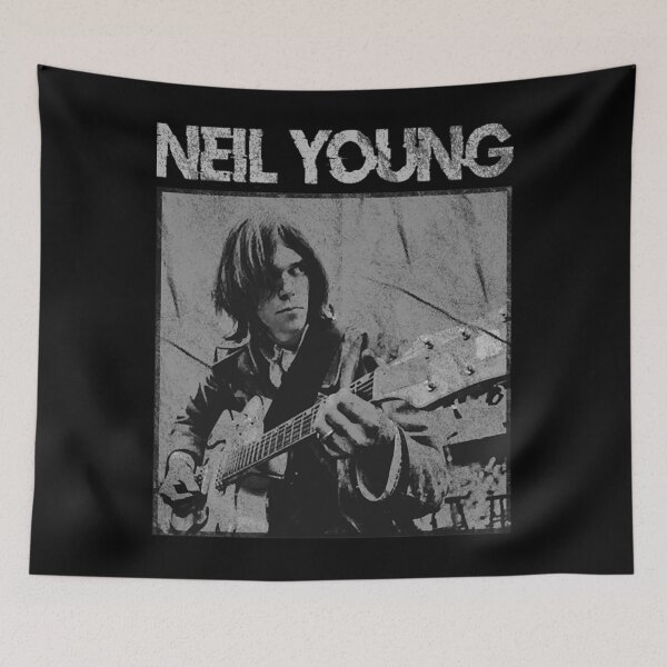 Item preview, neil young black - vintage designed and sold by MartyRuhnke1.